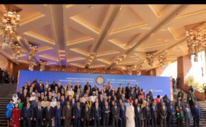 Nigeria's Minister of Budget & Economic Planning, Senator Abubakar Atiku Bagudu, (who represented President Bola Tinubu) and other leaders at the opening of the two-day 19th Summit of Heads of State & Government of the Non-Aligned Movement in Kampala, Uganda.