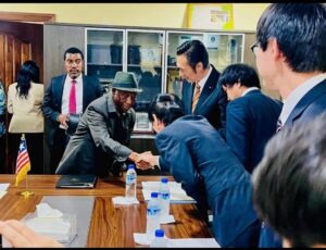 President Boakai holding a meeting with Japanese investors
