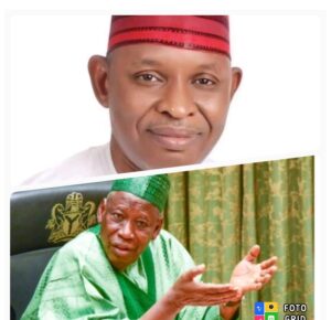 Governor Kabir Yusuf, top and Abdullahi Umar  Ganduje 