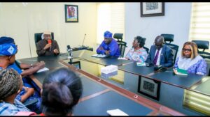 Governor Oyebanji when he met with Education Secretaries across the 16 local government areas in his office.