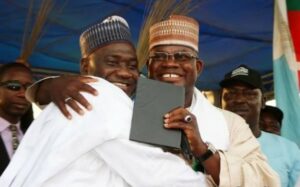 Senator Isa Echocho and Governor Yahaya Bello