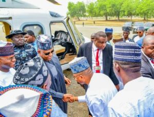 VP Shettima at the inauguration of Ododo and Salifu Joel Oyibo as the Executive Governor and Deputy Governor of Kogi State
