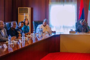 President Tinubu, right, VP Shettima and others during the meeting.jpg