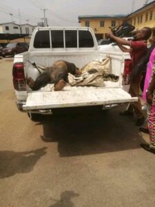 2Baba lifeless body displayed by the Rivers Police Command at the Police Command headquarters, Moscow road, Port Harcourt on Friday February 23.