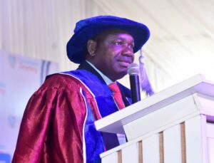 Gbenga Omotoso, the Commissioner for Information and Strategy, delivered the lecture titled: “Closing The Generational Gap between The Old and Young In Nigerian Politics” at the 13th Convocation Ceremony of Caleb University, Imota, Lagos, on Saturday
