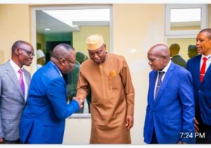 Governor Oyebanji receiving a delegation from the church, led by the Pastor in charge of RCCG Region 25, Pastor Tunde Abdullahi