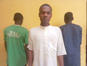 Dreaded kidnapper Ismail facing camera and his two accomplices