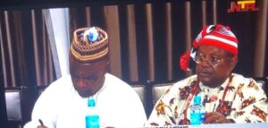 Alhaji Abubakar Hashim, with Chief Tony Chinyere, at the occasion