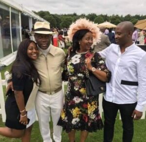Herbert Wigwe, wife, son and another daughter