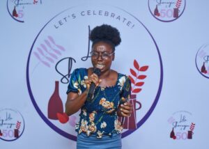 A student of Olabisi Onabanjo University performing