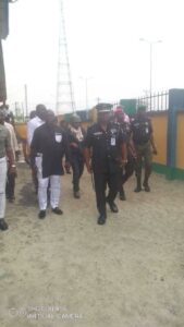 CP Tunji Rilwan Disu Commissioner of Police Rivers and top Police officers at Ahoada Area Command