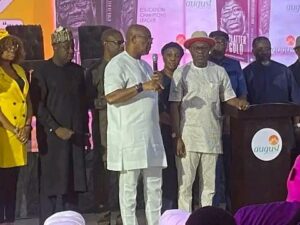 Cross section of dignitaries launching the Education Champions League ECL.