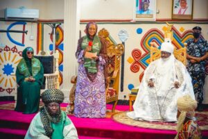 First Lady of the Federal Republic of Nigeria Senator Oluremi Tinubu addressing the Emir of Bauchi HRM Dr Suleiman Adamu (Right)at his palace while the wife of the State Governor Dr Aisha Bala Mohammed (left) listens Pix 2: The First Lady of the Federal Republic of Nigeria Senator Oluremi Tinubu presenting cash to one of the 600 vulnerable persons empowered in Bauchi State Pix3: Some of the students of the newly built Alternative High School for Girls in Bauchi State which was commissioned by the First Lady Senator Oluremi Tinubu Pix 4: From left: Bauchi State Governor Senator Bala Mohammed, the first female president of the court of appeal Rtd Justice Zainab Bulkachuwa, the First Lady, Senator Oluremi Tinubu and the DG/ CEO of NITDA Mallam Kashifu Abdullahi inspecting the newly built ICT center in Bauchi State