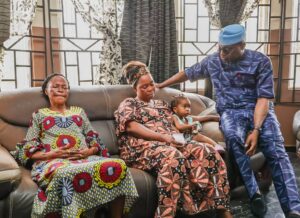Governor Biodun Oyebanji and some top government functionaries on a condolence visit to Omotosho’s family in Imesi Ekiti