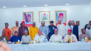 Governor Yusuf, his Deputy, Chief of Staff, SSG and others during the Iftar gathering with security chiefs on Monday