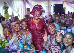 Lola Shoneyin and staff of Quida Books