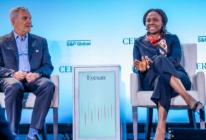 Executive Vice President, Upstream, NNPC Ltd, Mrs. Oritsemeyiwa Eyesan speaks during a Panel Session titled “What are the Choices for Upstream Strategies? at the ongoing 2024 CERAWeek Conference in Houston, the United States on Tuesday.