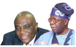 Bayo Onanuga and President Bola Tinubu. Photo montage by The Punch