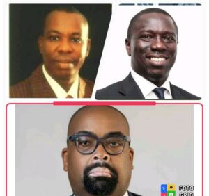 Okpebholo Monday of APC, top left, Asue Ighodalo, PDP, top right and Olumide Akpata of Labour Party