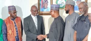 Peter Obi in warm handshake with Gov. Abdullahi Sule