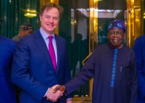 President Tinubu received a delegation from Meta Platforms Incorporated, led by Sir Nick Clegg