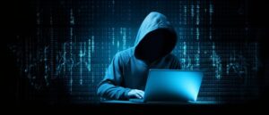 Slhouette of a cyber criminal