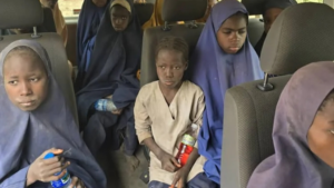 The rescued Kuriga school children