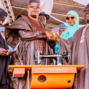 VP Shettima in Kafur, Katsina State when he flagged off an empowerment scheme sponsored by Senior Special Assistant to the President on Political Matters.