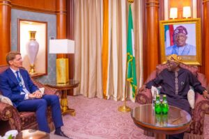 President Tinubu and Mr Robert Maersk Uggla