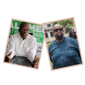 Kelly Ogbaloi (left), Olumide Akpata