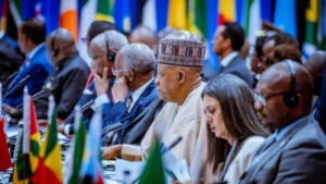 Vice President Kashim Shettima at the meeting of African Heads of State and Government on the 21st Replenishment of the International Development Association (IDA21) in Nairobi.