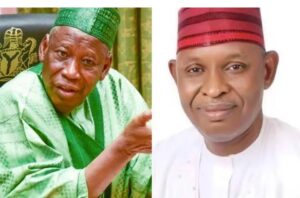 Dr Abdullahi Umar Ganduje and Governor Abba Kabir Yusuf