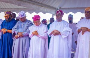 President Tinubu and others at Eid prayers