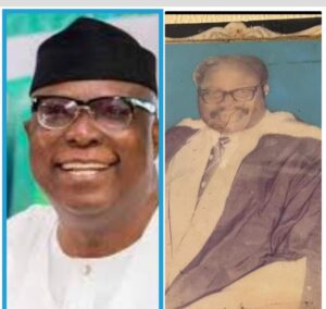 Chief G.A. Adejuwon, right, and Senator Babafemi Ojudu,