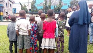 The Fake Reverebd Sister and the children rescued from her by the Police