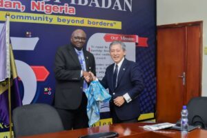 The Vice-Chancellor, University of Ibadan, Prof. Kayode Adebowale and the Japanese Ambassador, Kazuyoshi Matsunaga