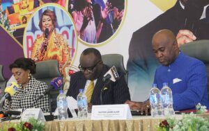 Pastor Lanre Alabi addressing the World Press Conference held in Lagos.