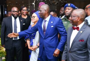 Attorney General/Commissioner for Justice, Mr. Lawal Pedro, SAN; Governor of Lagos State, Mr. Babajide Sanwo-Olu; Secretary to the State Government, Barr. Bimbola Salu-Hundeyin and the Head of Service, Mr. Olabode Agoro during the State’s Ministry of Justice Summit themed “Enhancing the Administration of Justice for Economic Growth, Investment Protection and Security in Lagos State”, at the Lagos Marriott Hotel, GRA, Ikeja, on Monday, 27 May 2024.