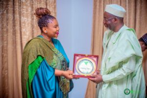 Ms. Mugisho and Governor Namadi during the courtesy visit