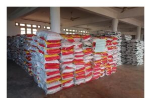 Rice for distribution in Edo