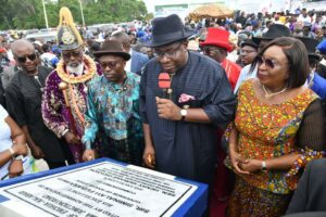 Senator Seriake Dickson former Governor of Bayelsa State commissions Emohua-Kalabari constructed Governor Siminalayi Fubara's Administration of Rivers State
