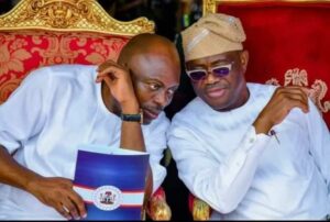 When the going was good. Governor Siminalayi Fubara and Nyesom Wike, Minister of Federal Capital Territory, Abuja.