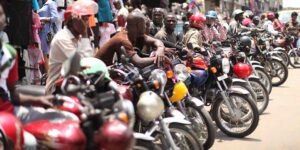 Commercial motorbikes and their riders