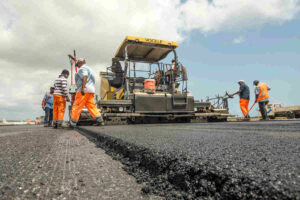 File photo. Road construction work in Nigeria
