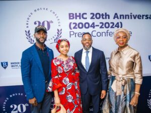 Bolaji Ogunlende Commissioner for Youths Lagos State; Mrs Amira Abdul Razaq; Mr Mohammed Usman Abdul Razaq, Senior Vice President Africa Finance Corporation (AFC); and Dr Mrs Foluke Abdul Razaq, Executive Director , Bridge House College Ikoyi Lagos
