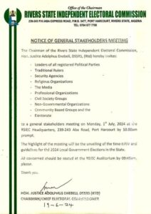 Notice of Meeting