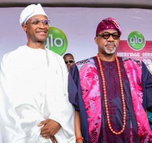 From left: Group Chief Executive, FCMB Group Plc, Mr. Ladi Balogun and Governor of Ogun State, Prince Dapo Abiodun, during the Ojude-Oba festival held in Ijebu-Ode, Ogun State on June 18, 2024. FCMB has been a major sponsor of the festival for over 20 years.
