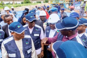 Olawale Edun and others at the site