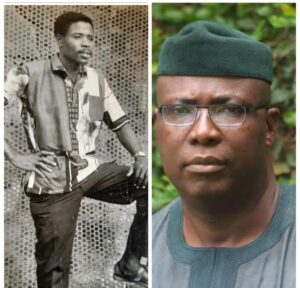Chief Jimoh Efon (Buffalo) and his son, Senator Babafemi Ojudu