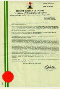 The letter of patent from FG